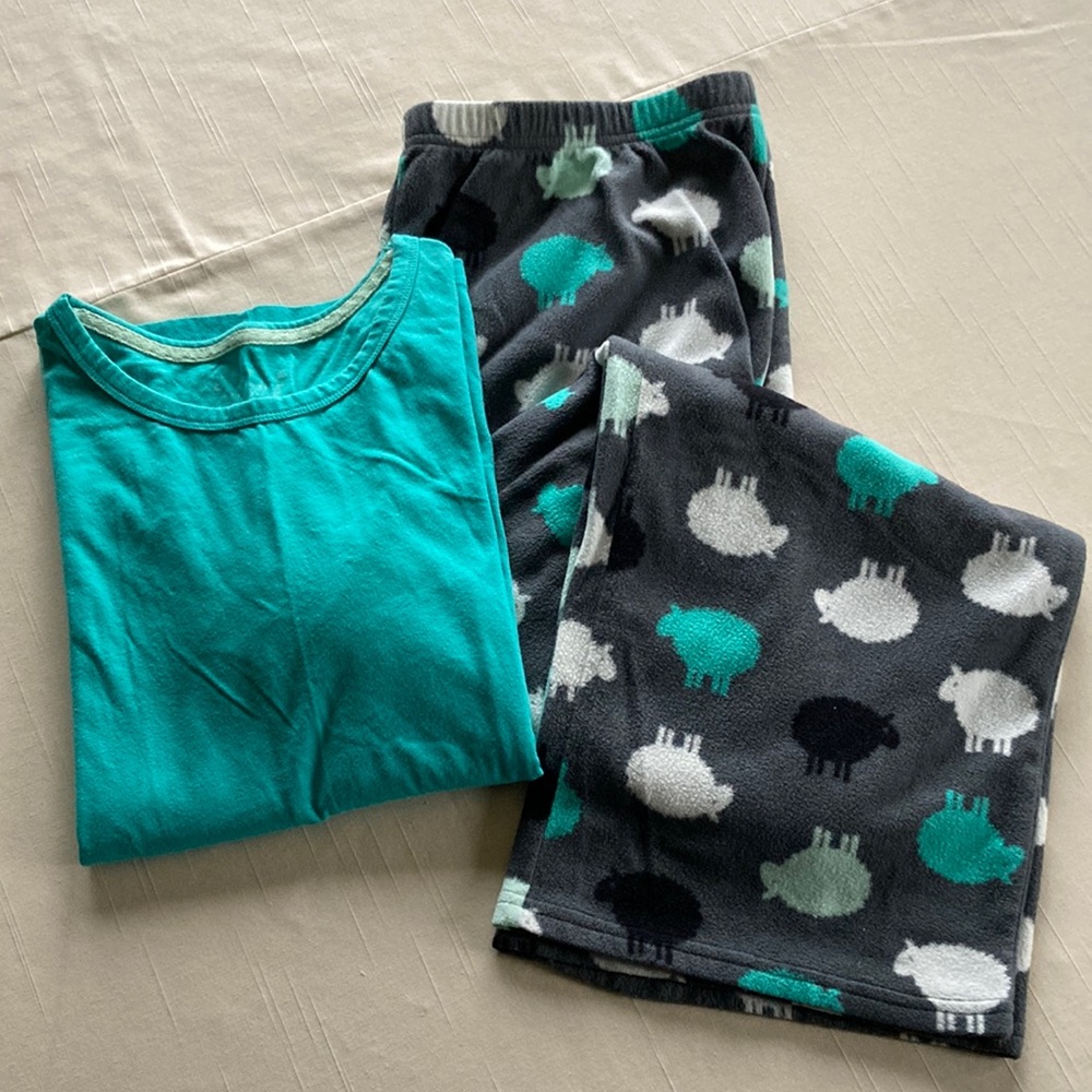 fleece pajama set
